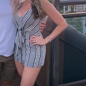 Black and white romper